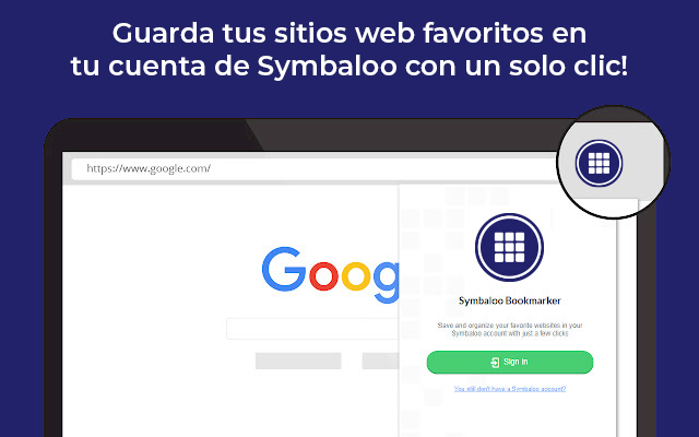 El marcador Symbaloo agrega un icono en tu navegador